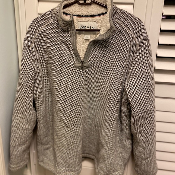 orvis fleece lined pullover